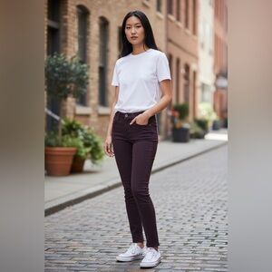 Paige Verdugo Ultra Skinny Jeans Womens 27 Dark Purple Stretch Denim